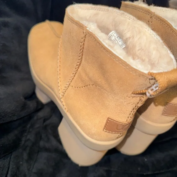 UGG Mini New Heights Platform Boot (Women) Tan Heeled Platform Boots - Picture 5 of 14